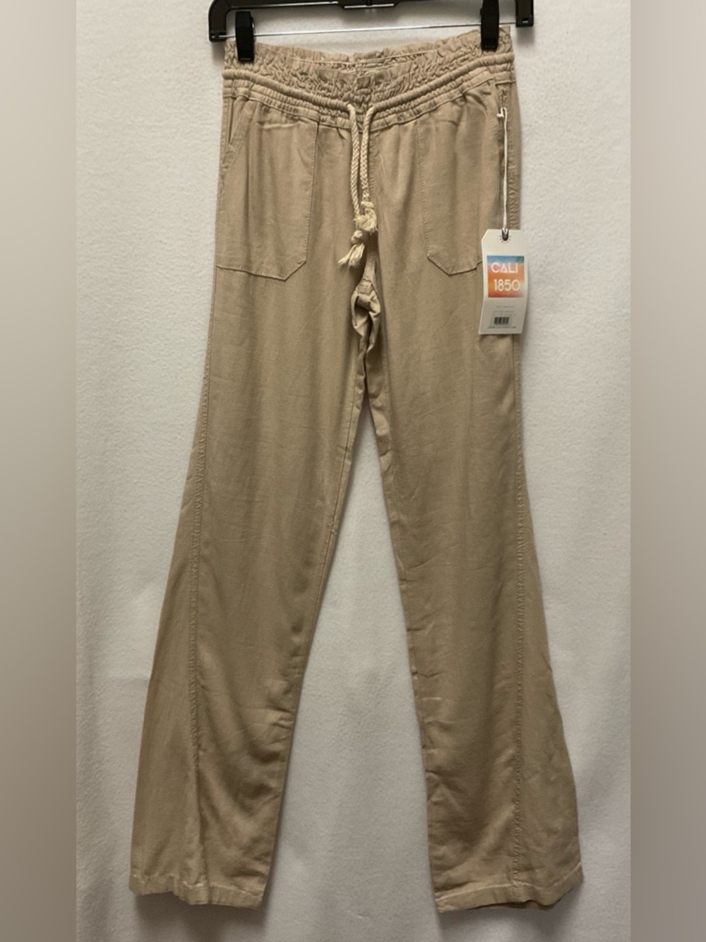 CALI 1850 Women's Straight Leg Drawstring Pants — Tan